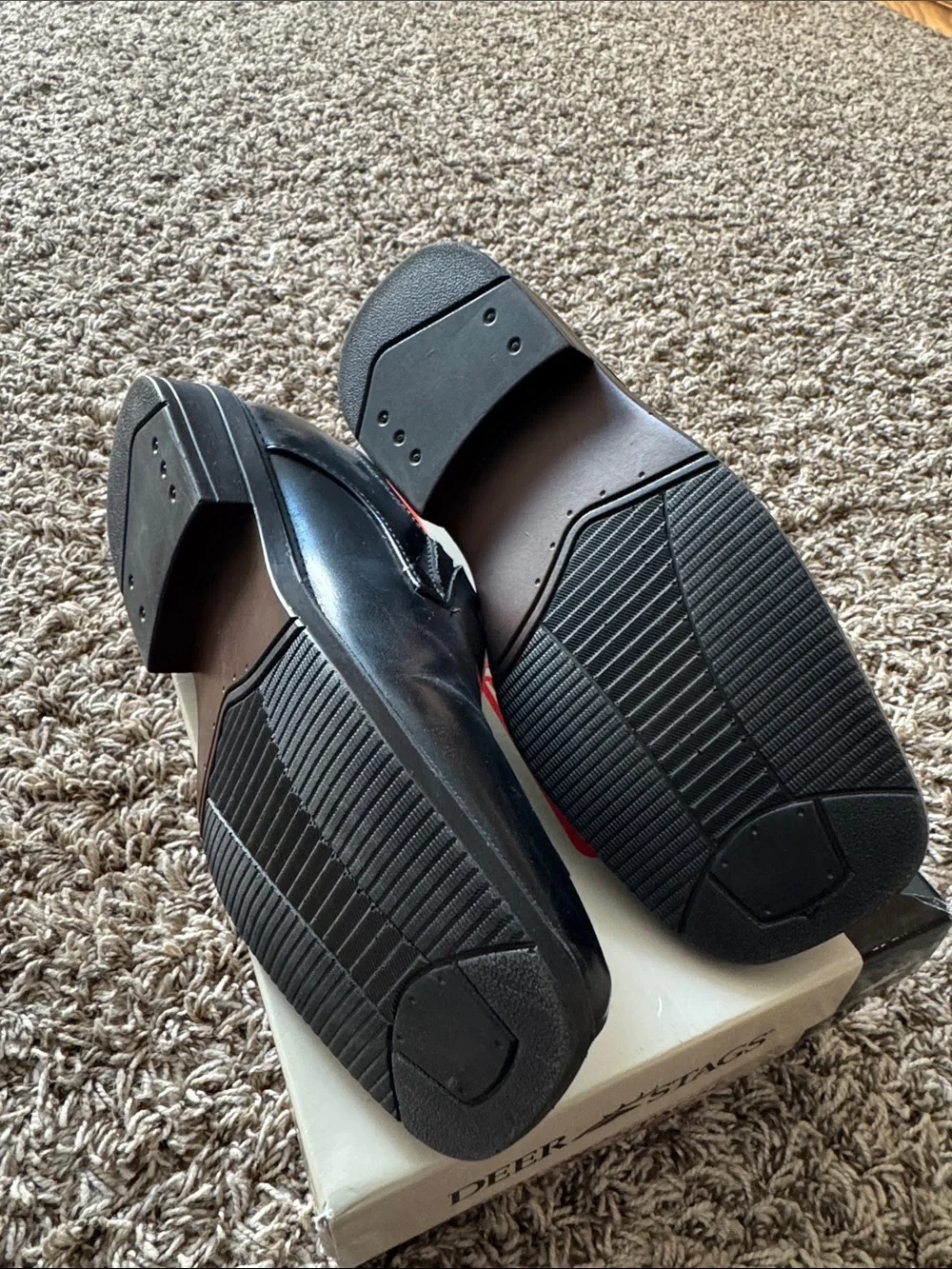 DEER STAGS Black Wings Slip-On Comfort Loafers